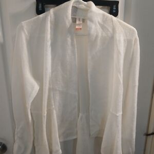 No Boundaries White Open-Weave Cardigan